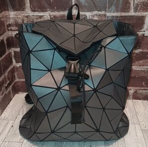 Geometric Slanted Triangle Backpack